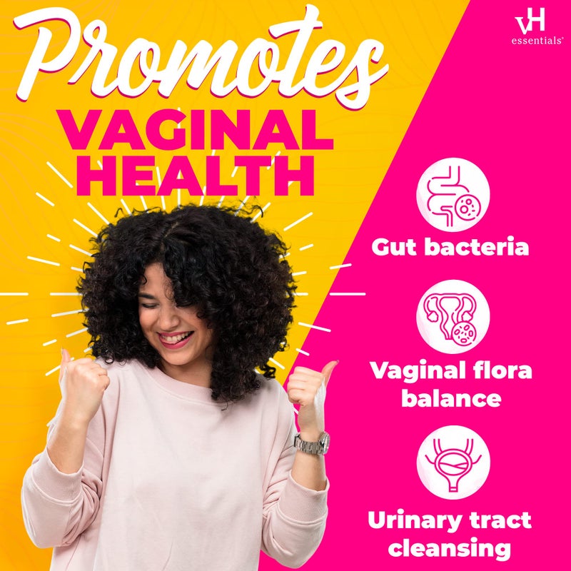 vH Essentials Probiotics for Women with Prebiotics, Cranberry & Vitamin C - 60 Capsules (30 Day Supply) - Women's Probiotics Support Gut Balance, Feminine Health & Urinary Tract Health for Women - Image 4
